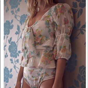 For Love And Lemons Paradis Top Floral Blouse - Multicolor
